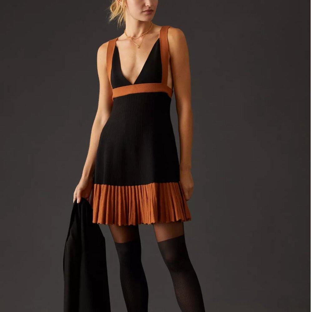 Anthropologie Color Block Knit Dress